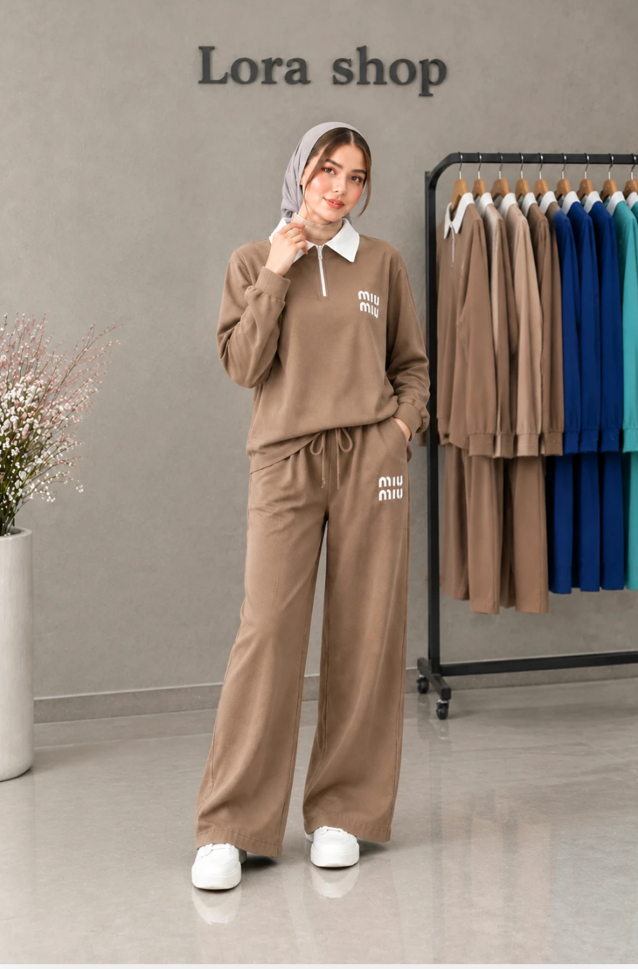 ست بلوز و شلوار زنانه اسپرت طرح Miu Miu