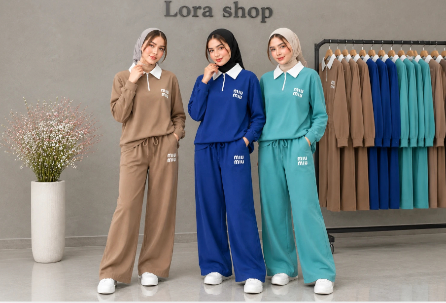 ست بلوز و شلوار زنانه اسپرت طرح Miu Miu
